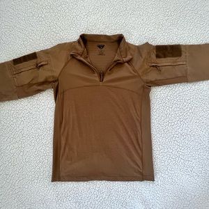 Condor Tactical Women's Brown 1/4 Zip Long Sleeve Top